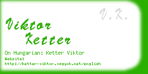 viktor ketter business card